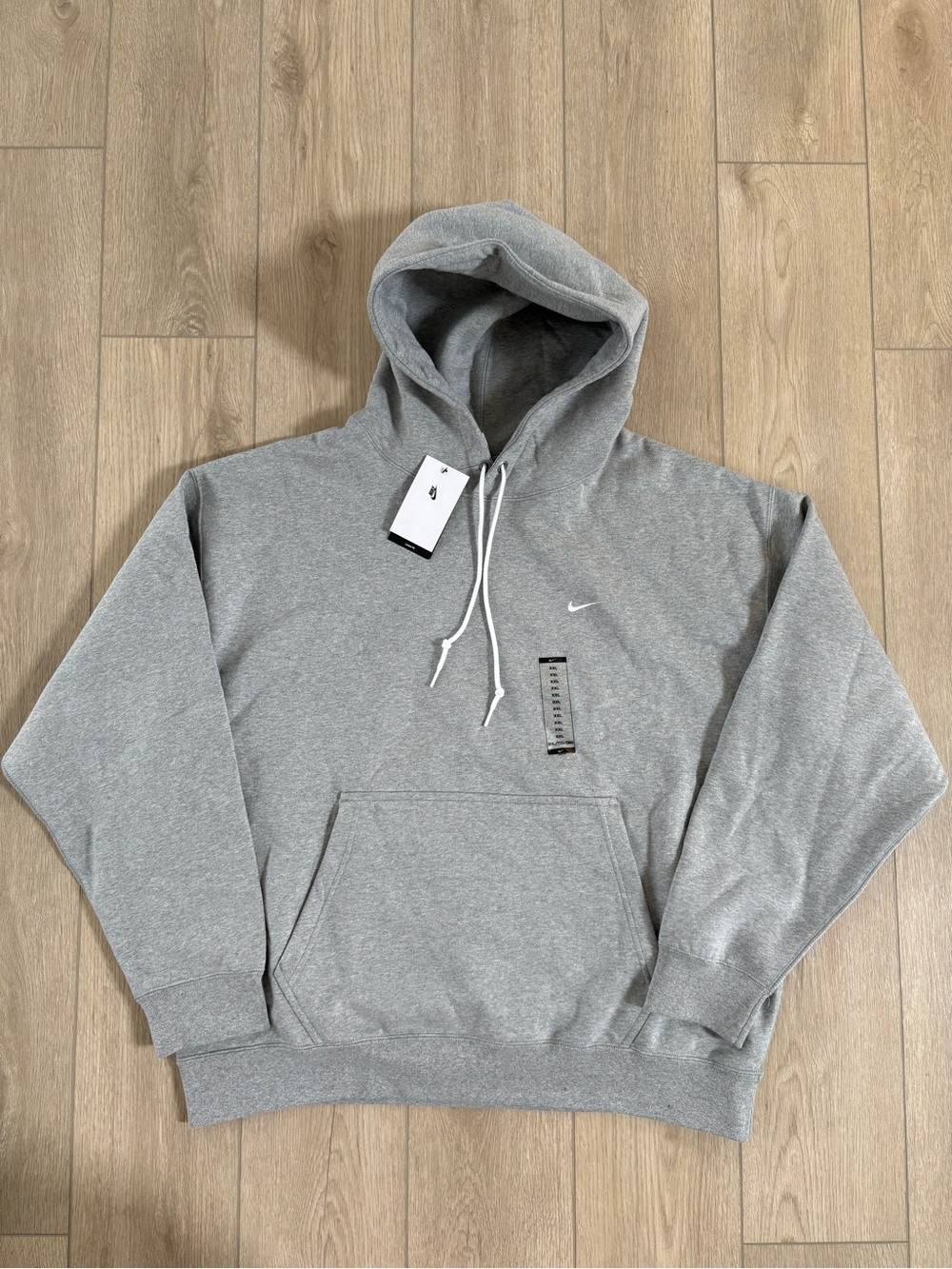 Nike Solo Swoosh Fleece Pullover Hoodie 'Grey' Size XXL